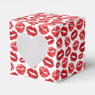 Red Lipstick Kisses Valentine Favour Box