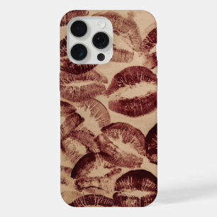 red lipstick lips mouth marks girly elegant iPhone 15 pro max case