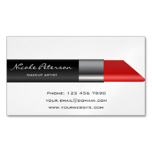 Red lipstick 	Magnetic business card