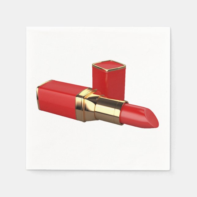 Red Lipstick Paper Napkins (Front)