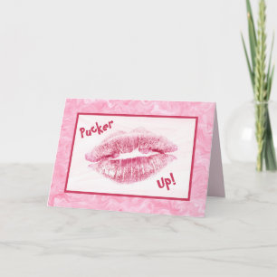 Red Lipstick - Pucker Up! Card