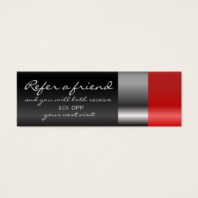 Red lipstick Referral Card (Front)