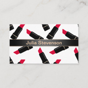Red lipstick, retro business card