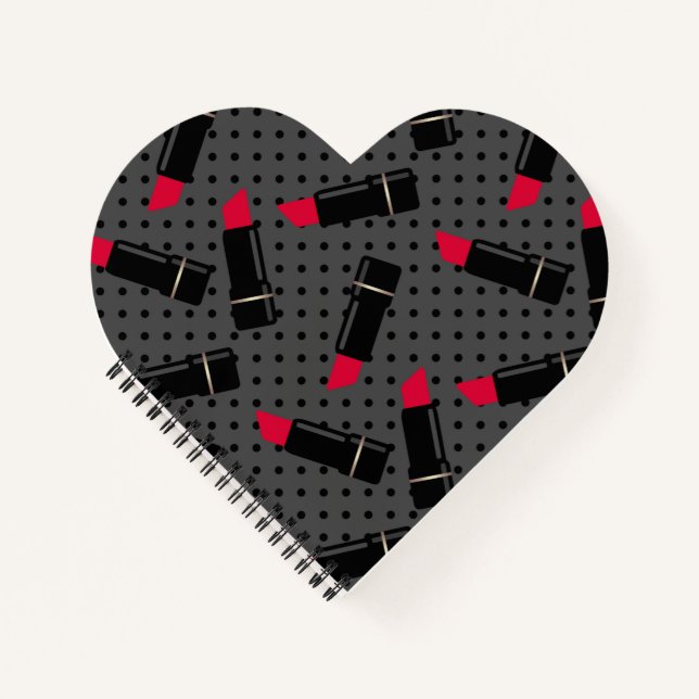 Red lipstick , retro notebook (Front)