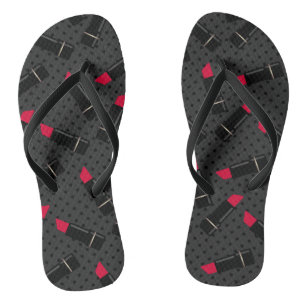 Red lipstick , retro thongs