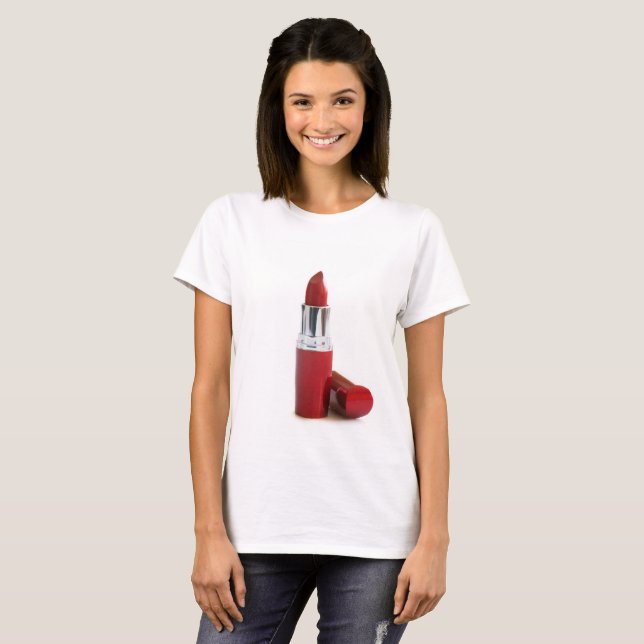 Red lipstick tube T-Shirt (Front Full)