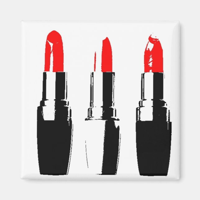 Red Lipstick Tubes Magnet (Front)
