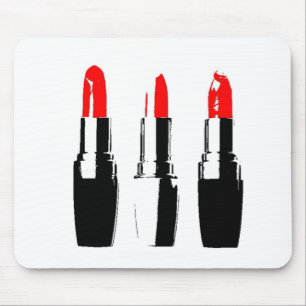Red Lipstick Tubes Mouse Pad