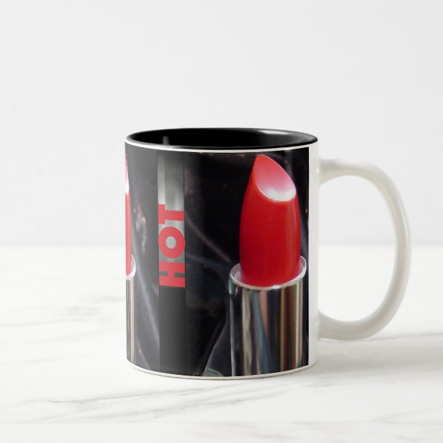 Red Lipstick Two-Tone Coffee Mug (Right)