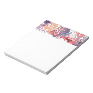 Red liquid acrylic notepad