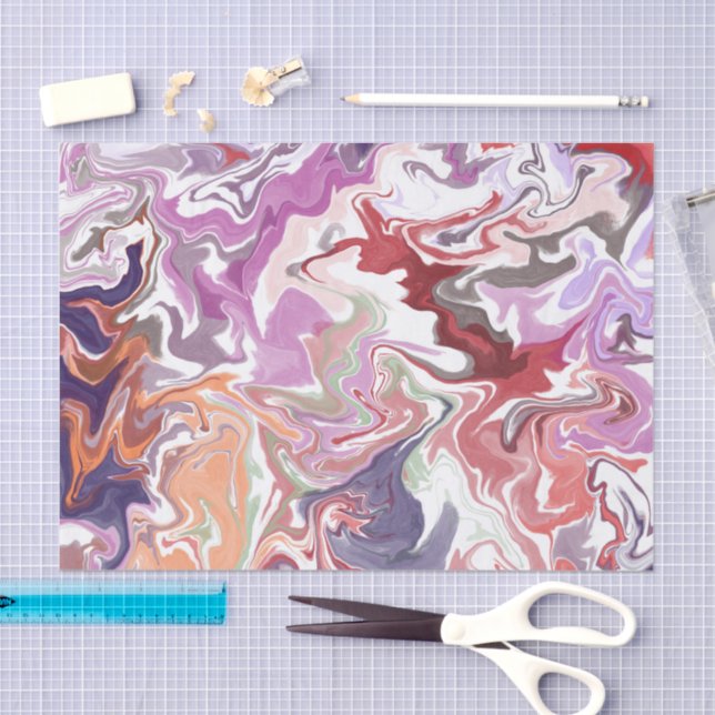 Red liquid acrylic tissue paper (Craft)