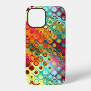 Red Liquid Rainbow Dots Abstract Pattern Case-Mate iPhone 12 Case