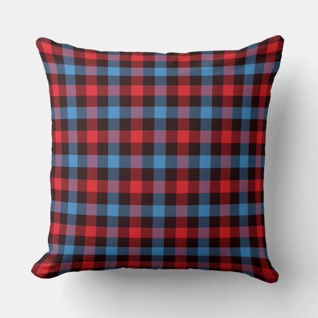 Red/Lite Blue/Blue/Purple Reversible Pillow (Front)