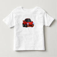 Red little car cartoon - Choose background colour