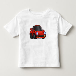 Red little car cartoon - Choose background colour Toddler T-Shirt