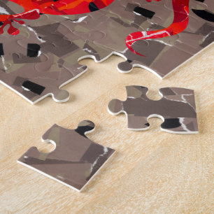 Red Lizard Collage Jigsaw Puzzle