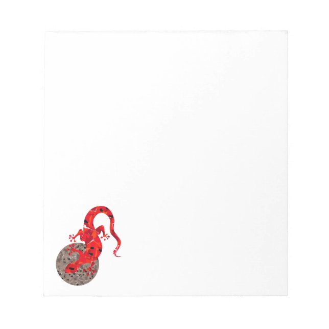 Red Lizard Collage Notepad (Front)