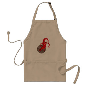 Red Lizard Collage Standard Apron
