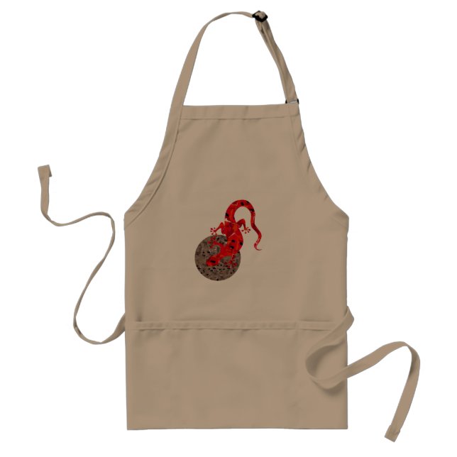 Red Lizard Collage Standard Apron (Front)