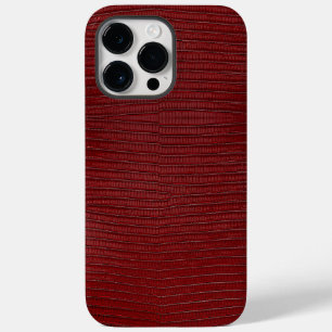 Red Lizard Leather Print  Case-Mate iPhone 14 Pro Max Case