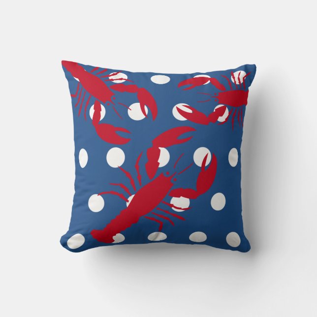 Red Lobster ~ Beach House Cushion (Front)