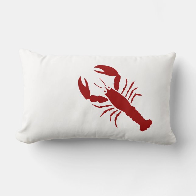 Red Lobster ~ Beach House Lumbar Cushion (Front)