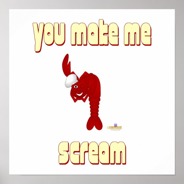 Red Lobster Chef You Make Me Scream Poster (Front)