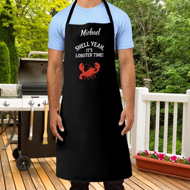 Red lobster crawfish boil party chef cook quote apron (Creator Uploaded)