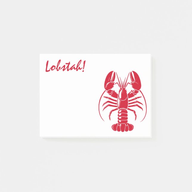 Red Lobster Lobstah Maine New England Coast Post-it Notes (Front)