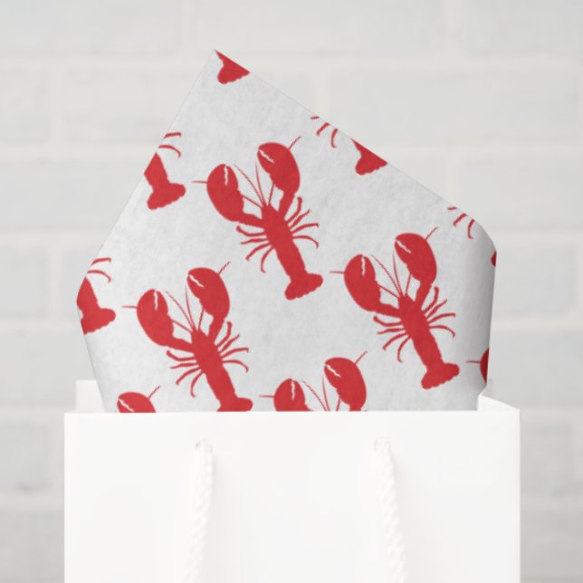 Red Lobster Modern Coastal Travel Fun Tissue Paper (Gift Bag)