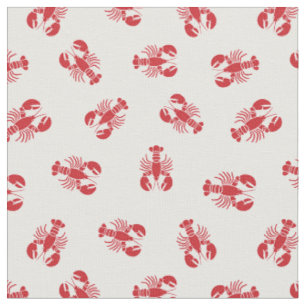 Red Lobster Nautical Fabric