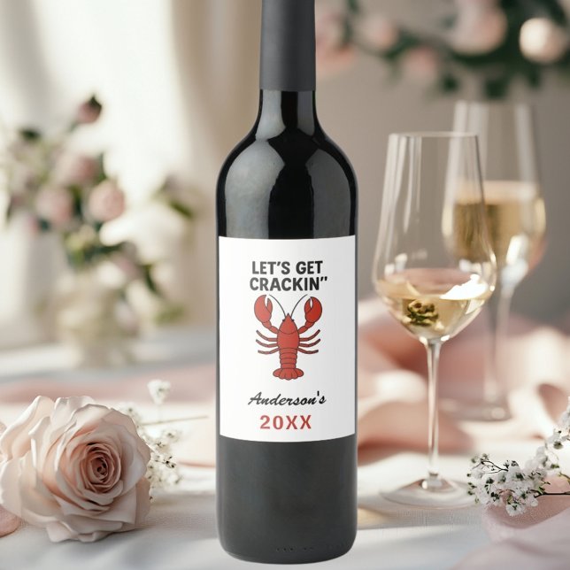 Red lobster party quote name wine label (Creator Uploaded)