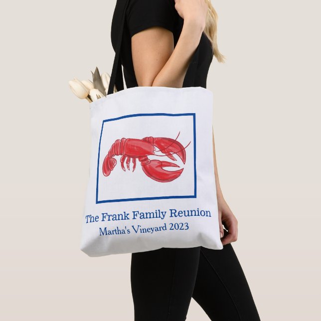 Red Lobster Personalised Family Reunion Tote Bag (Close Up)