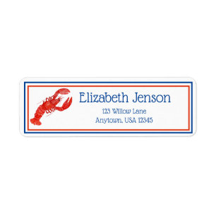 Red Lobster - Red White Blue Return Address Label