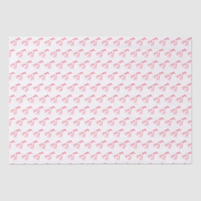 Red Lobster Seafood Maine Preppy Beach Tissue Paper (Front)