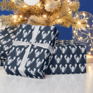Red Lobster Seafood Maine Preppy Beach Wrapping Paper
