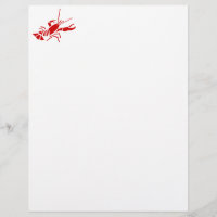 Red lobster stationery | Sealife writing paper