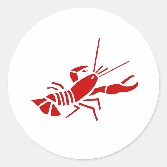 Red lobster stickers | Sealife theme (Front)