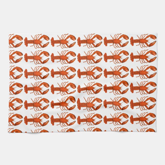 Red Lobster Tea Towel (Horizontal)