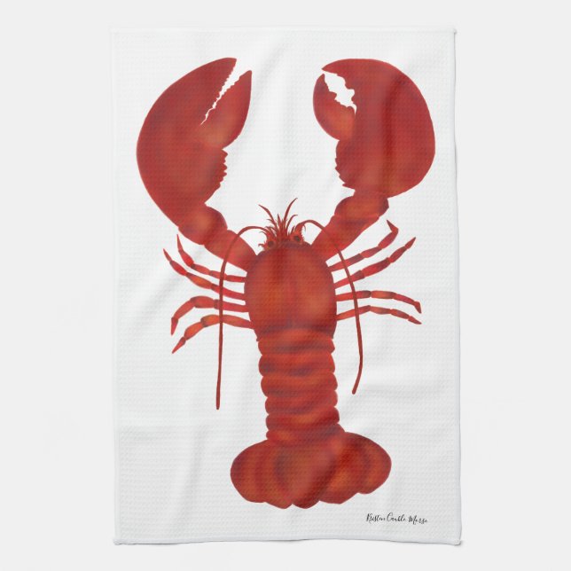 Red Lobster Tea Towel (Vertical)