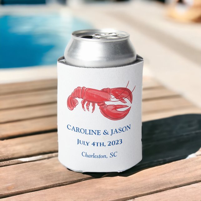 Red Lobster Wedding Favour Can Cooler (Creator Uploaded)
