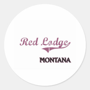 Red Lodge Montana City Classic Round Sticker