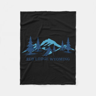 Red Lodge Wyoming Ski Resort Skiing Skier Fleece Blanket