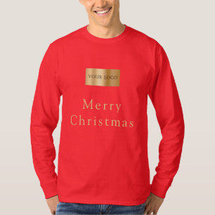 Red Logo Christmas Staff Serving Holiday Cheer T-Shirt