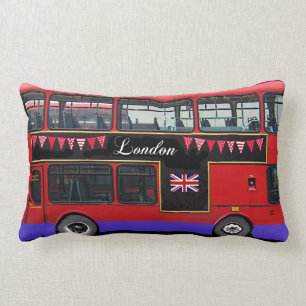 Red London Bus Double Decker Lumbar Cushion