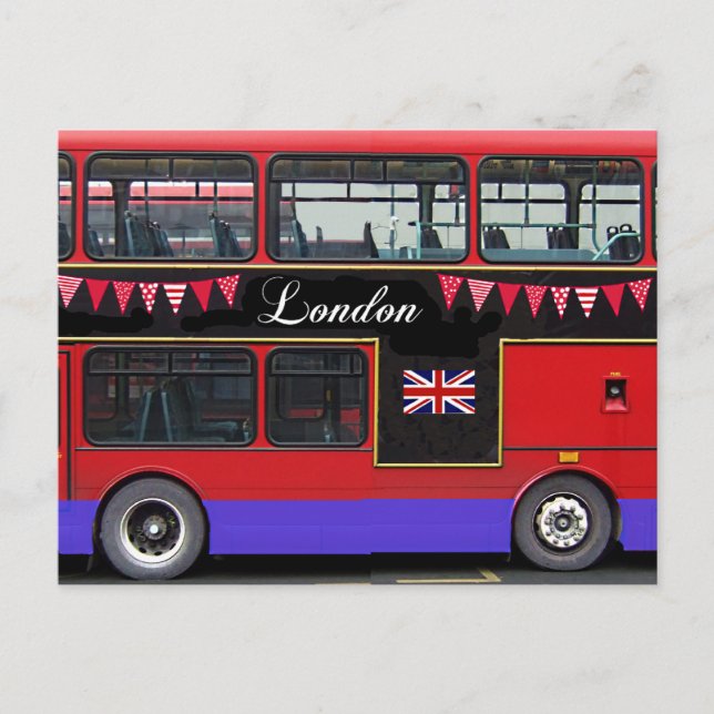 Red London Bus Double Decker Postcard (Front)
