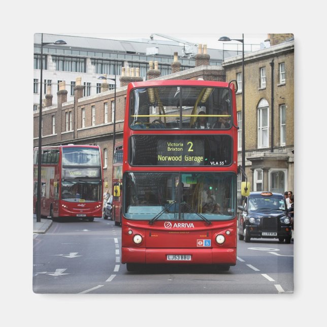 Red London Bus Magnet (Front)