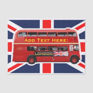 Red London Bus Themed Tissue Paper