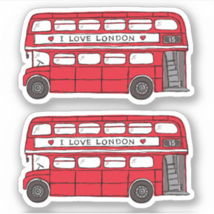 Red London double decker bus