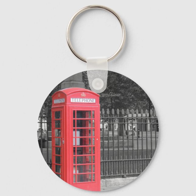 Red London Phonebox Key Ring (Front)